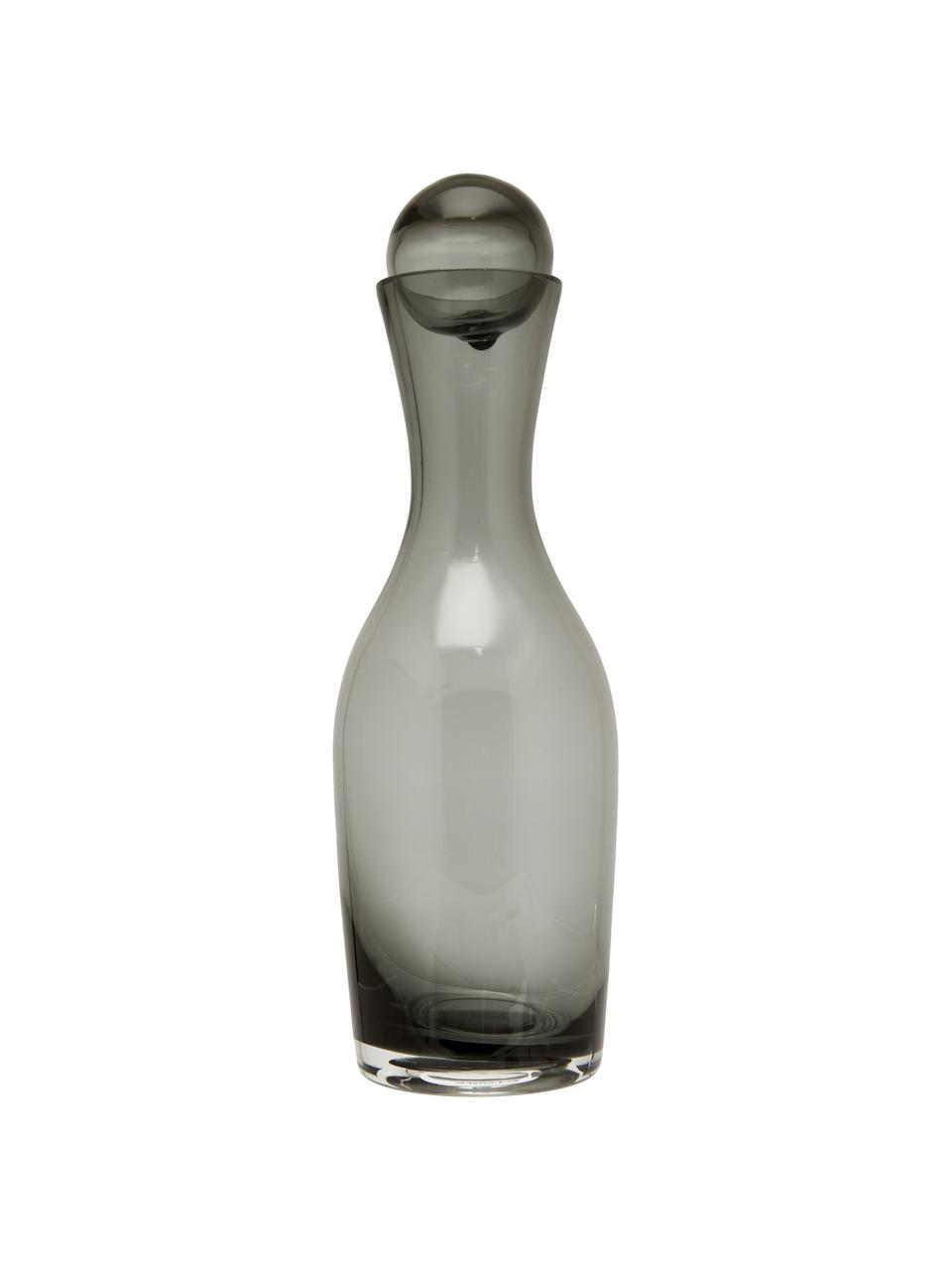 Glazen karaf Houston in grijs met kogelsluiting, 1 L, Glas, Transparant, H 30 cm