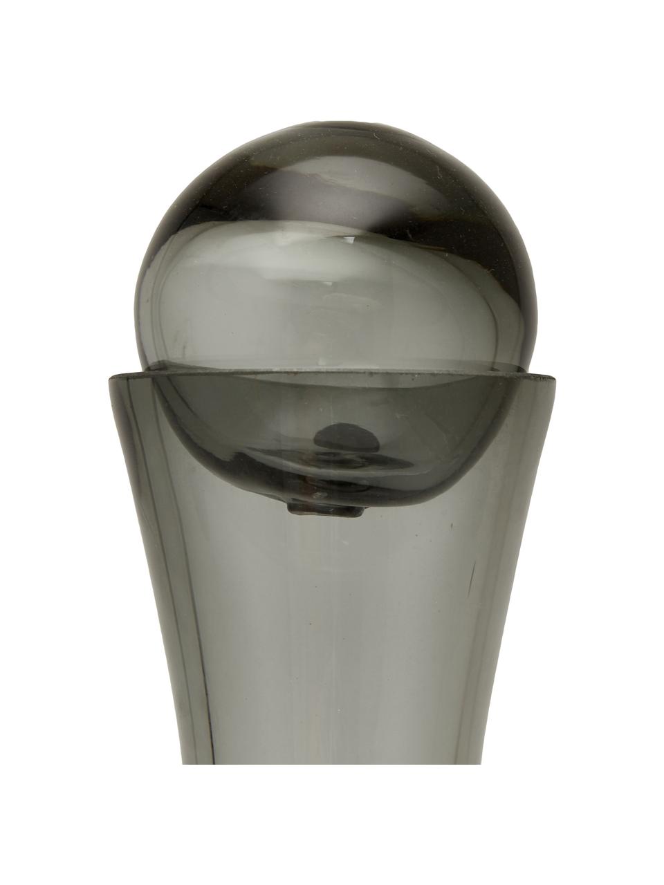 Glaskaraffe Houston in Grau mit Kugelverschluss, 1 L, Glas, Transparent, H 30 cm