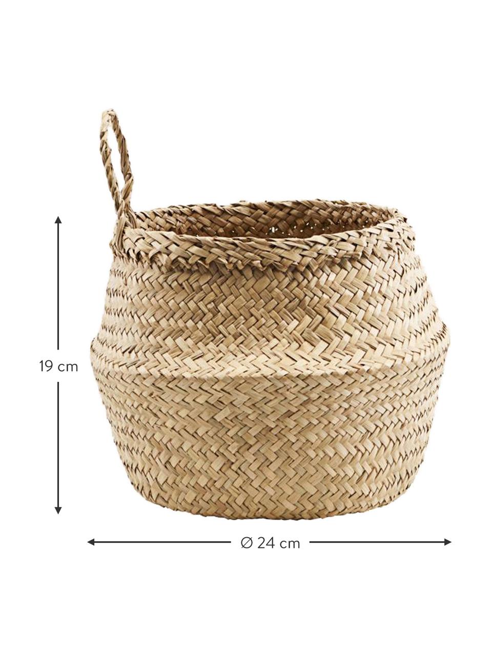 Cesta Tanger, Algas marinas, Beige, Ø 24 x Al 19 cm