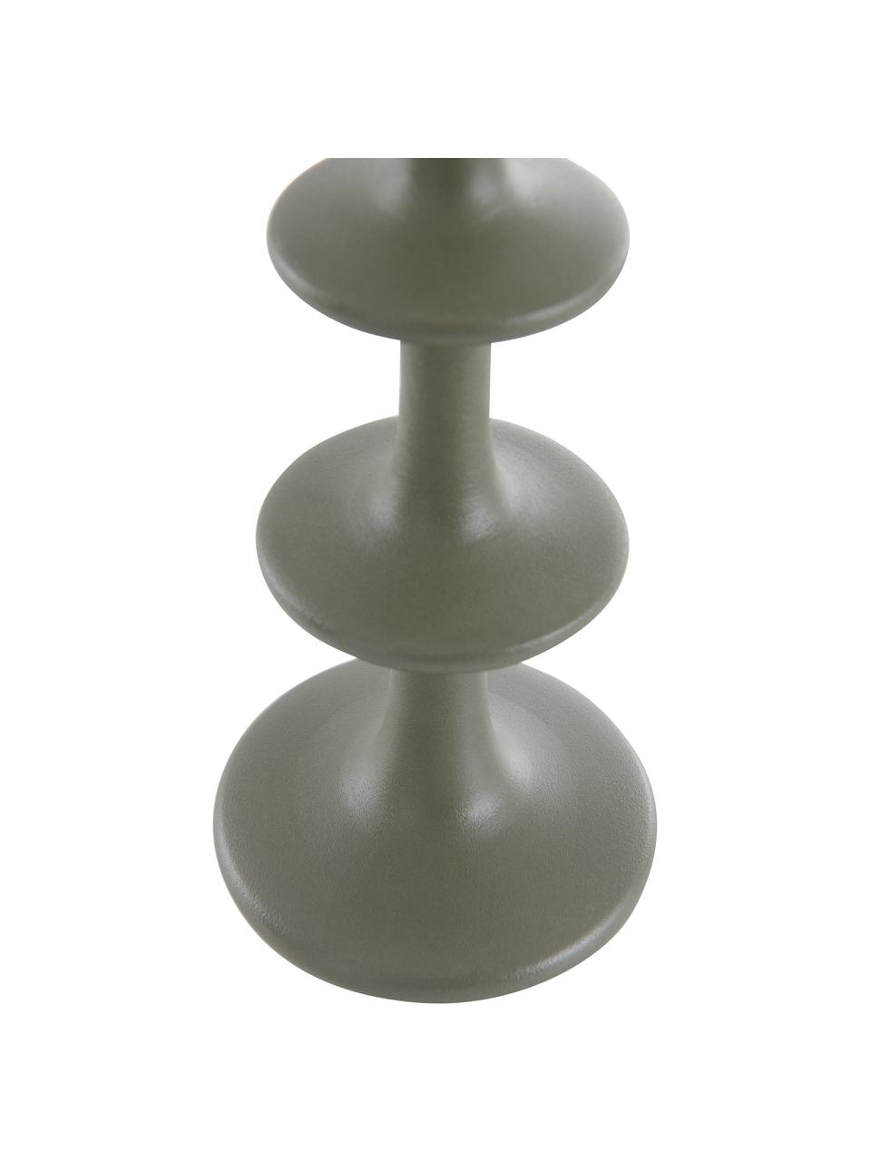 Candelabro Jacky, Alluminio rivestito, Grigio, Ø 11 x Alt. 30 cm