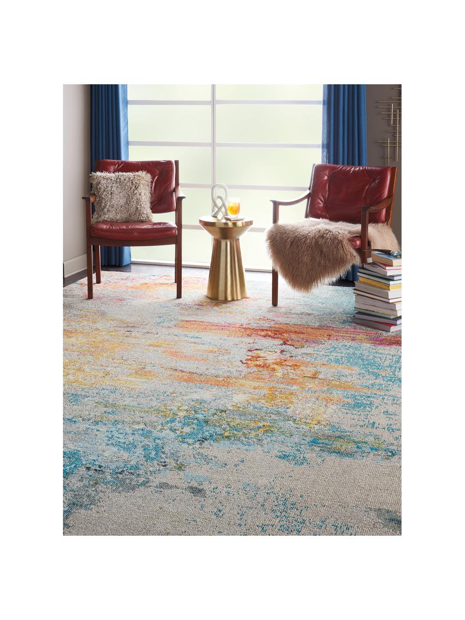 Tapis design à poils ras Celestial, Beige clair, multicolore, larg. 160 x long. 220 cm (taille M)