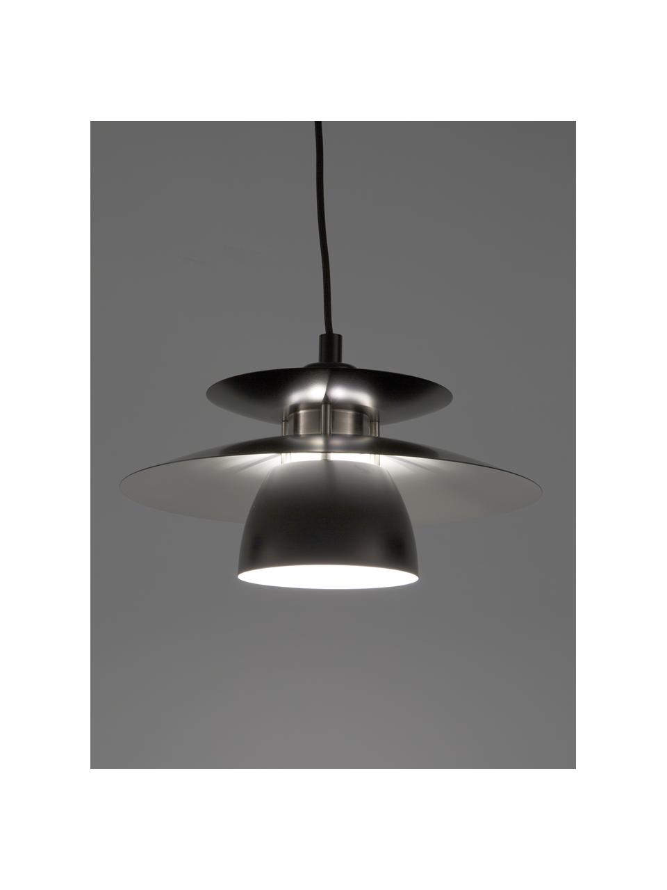 Lampada a sospensione piccola Brenda, Paralume: metallo verniciato, Baldacchino: metallo verniciato, Nero, Ø 32 x Alt. 19 cm