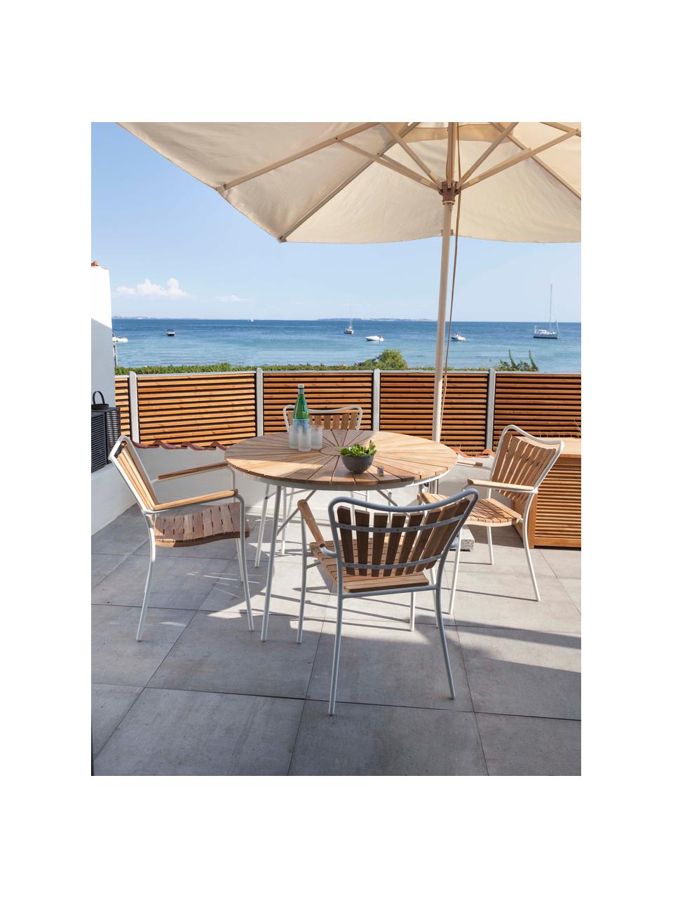 Tuinset Ellen van teakhout, 5-delig, Geolied teakhout
Gepoedercoat aluminium, Wit, teakhout, Set met verschillende formaten