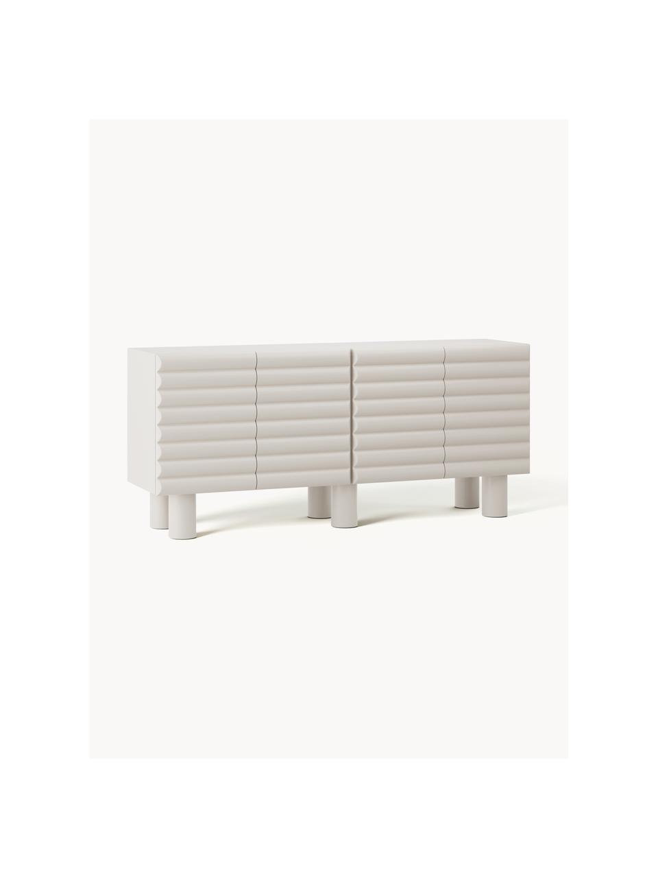 Enfilade Fana, Blanc crème, larg. 150 x haut. 81 cm