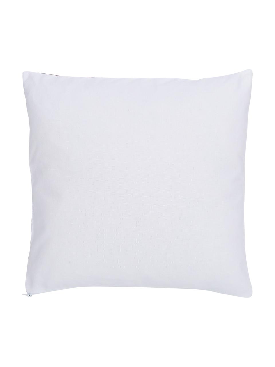 Housse de coussin 45x45 Sera, 100 % coton, Blanc, vieux rose, larg. 45 x long. 45 cm