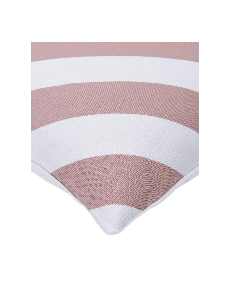 Funda de cojín estampada Sera, 100% algodón, Blanco, rosa palo, An 45 x L 45 cm
