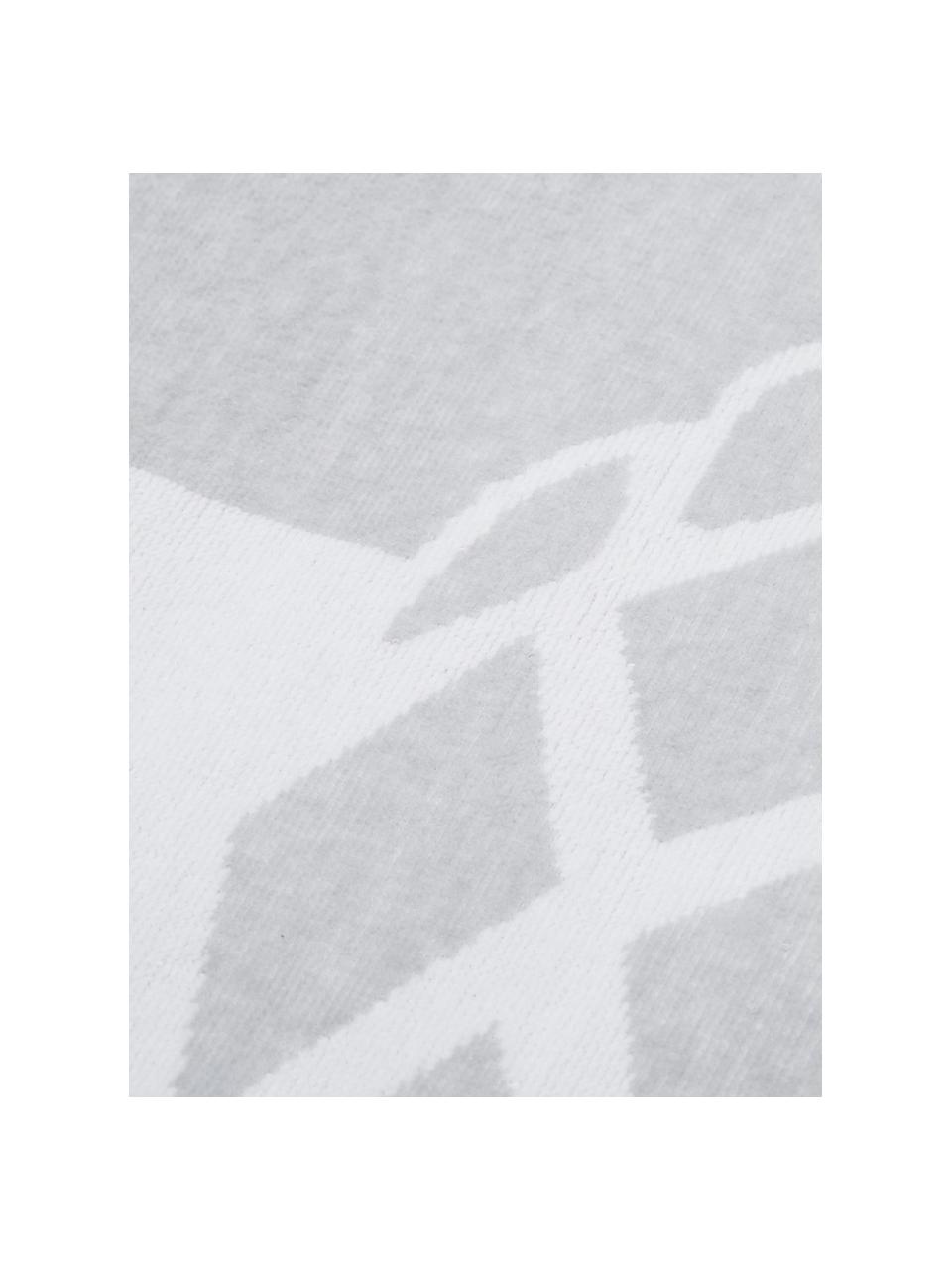 Gestreiftes Strandtuch Asan mit Ananas-Motiv, 100% Baumwolle
leichte Qualität 380 g/m², Grau, Weiß, 80 x 160 cm