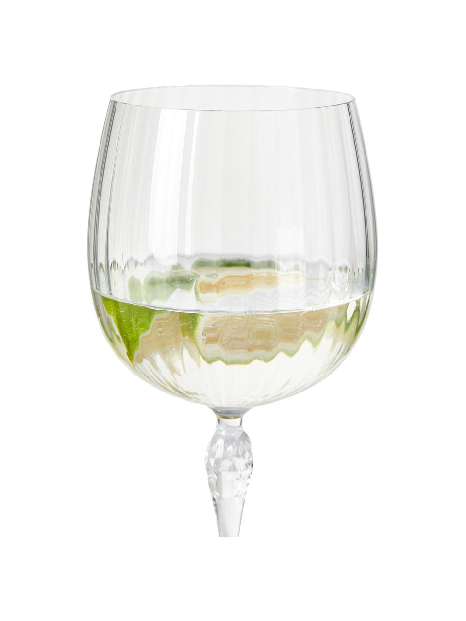 Sklenice na gin s drážkovou strukturou America's Cocktail, 4 ks, Sklo, Transparentní, Ø 10 cm, V 23 cm, 700 ml