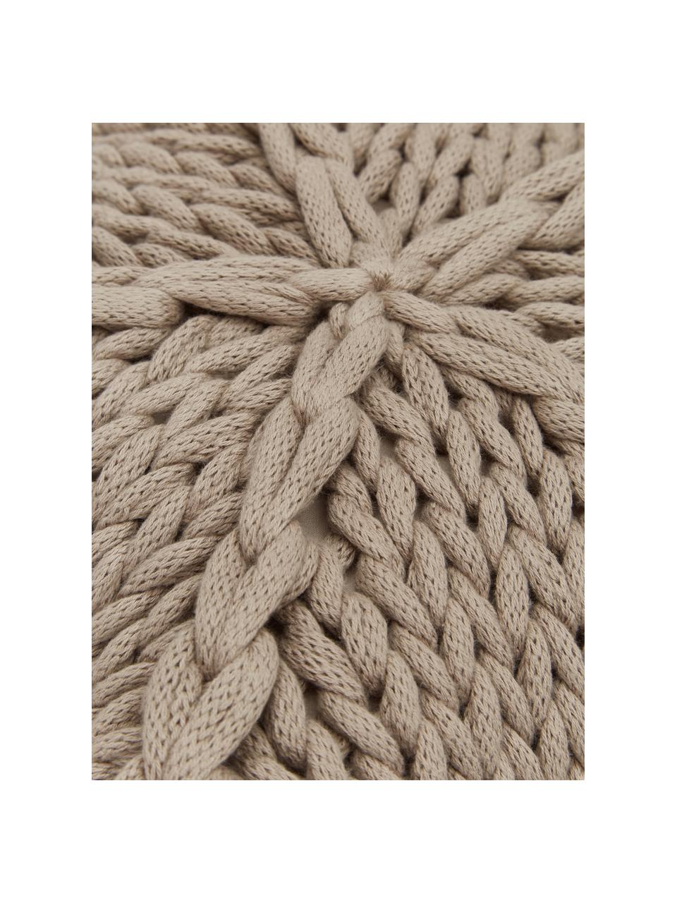 Cuscino a maglia grossa color beige Sparkle, Rivestimento: 100% cotone, Beige, Larg. 45 x Lung. 45 cm