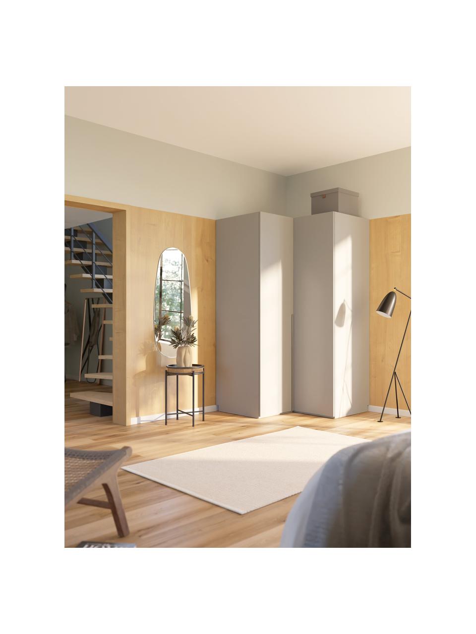 Modulaire hoekkast Leon, 115 cm breed, Lichtgrijs, Hoekmodule, B 115 x H 200 cm