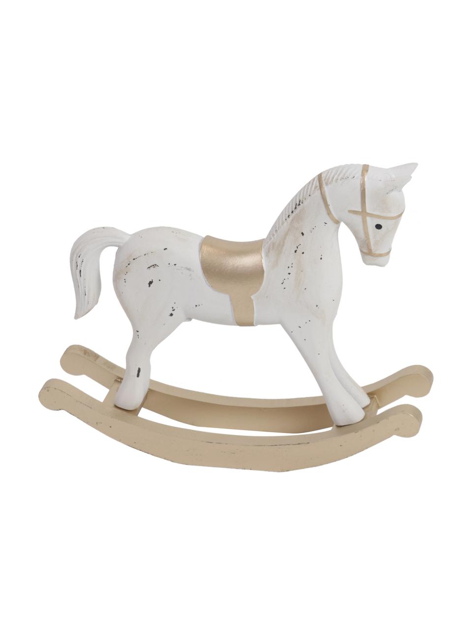Dekoracja Horse, Płyta pilśniowa średniej gęstości (MDF), powlekana, Biały, beżowy, odcienie złotego, S 38 x W 32 cm