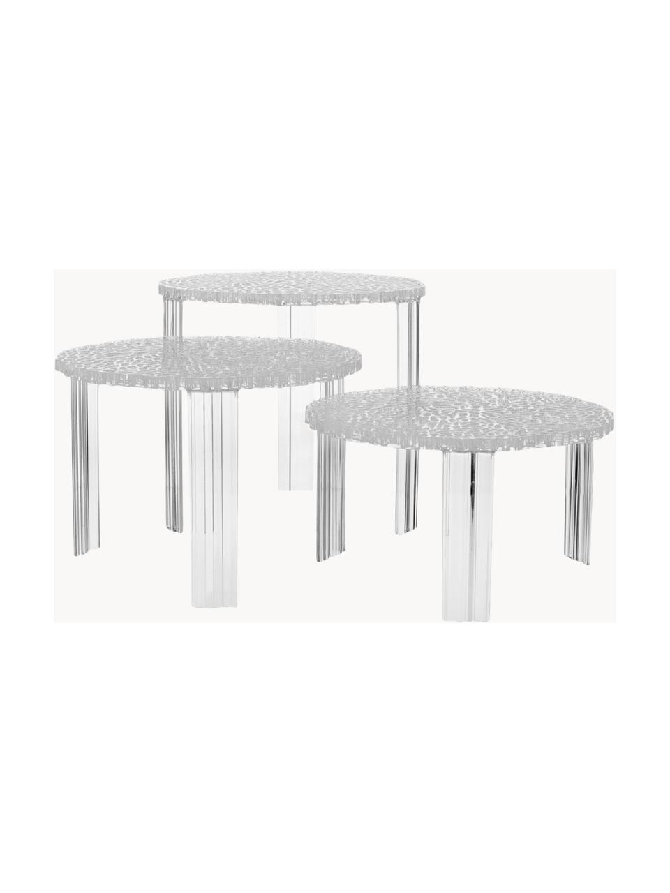 Runder In- & Outdoor-Beistelltisch T-Table, Acrylglas, Transparent, Ø 50 x H 44 cm