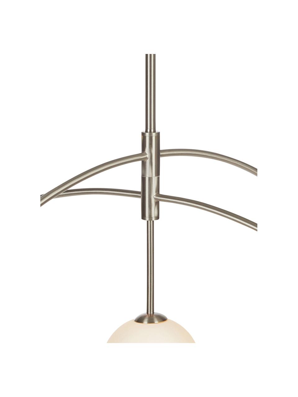 Grande suspension en verre opalescent Heaven, Couleur chrome, Ø 117 x haut. 70 cm
