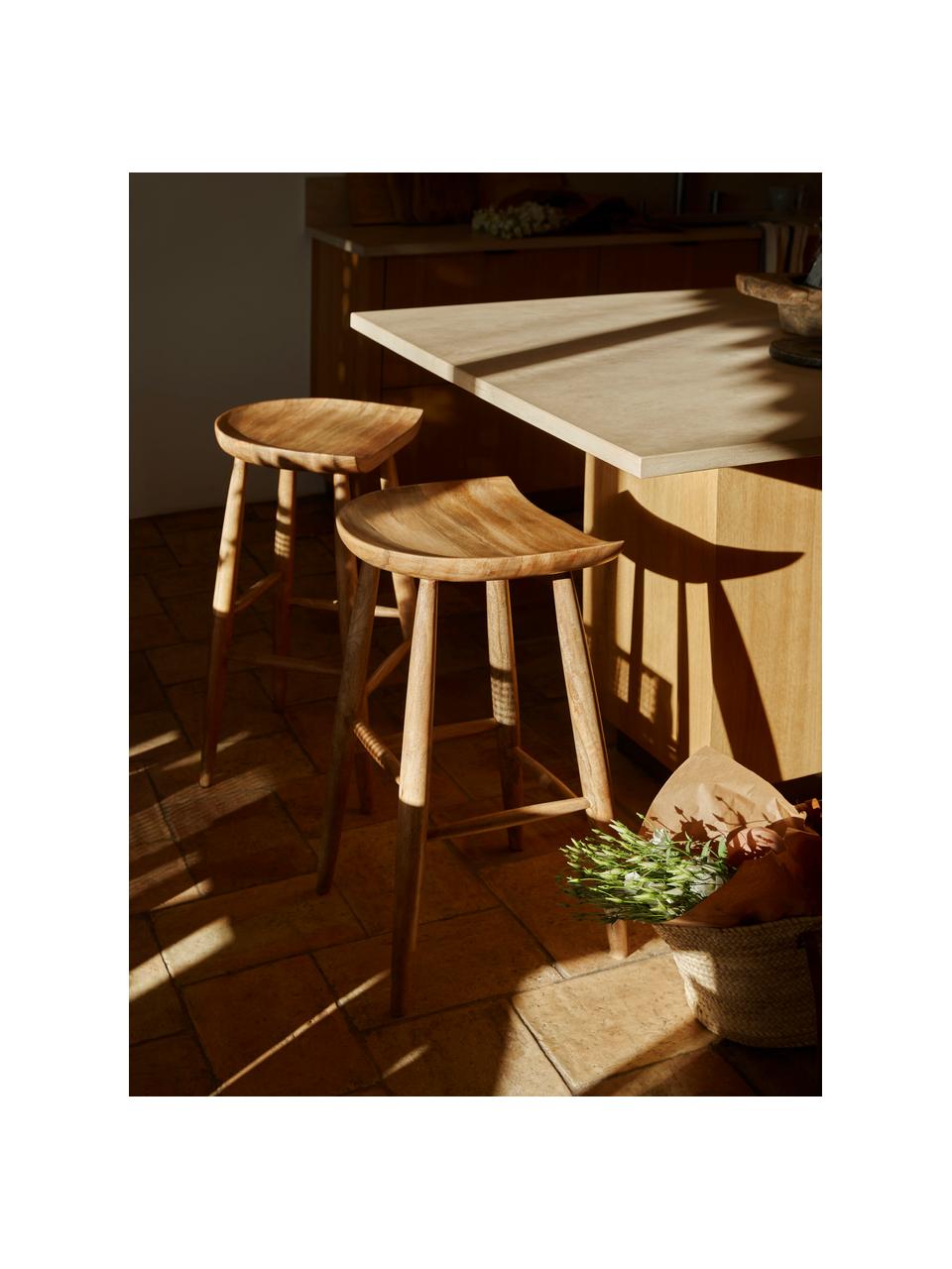 Barová židle z mangového dřeva Nino, Mangové dřevo, Mangové dřevo, Š 40 cm, V 78 cm