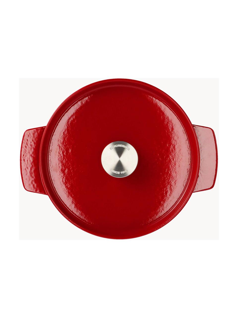 Hrnec s nepřilnavým povrchem Doelle, Litina s keramickým nepřilnavým povrchem, Červená, Ø 22 cm, V 15 cm