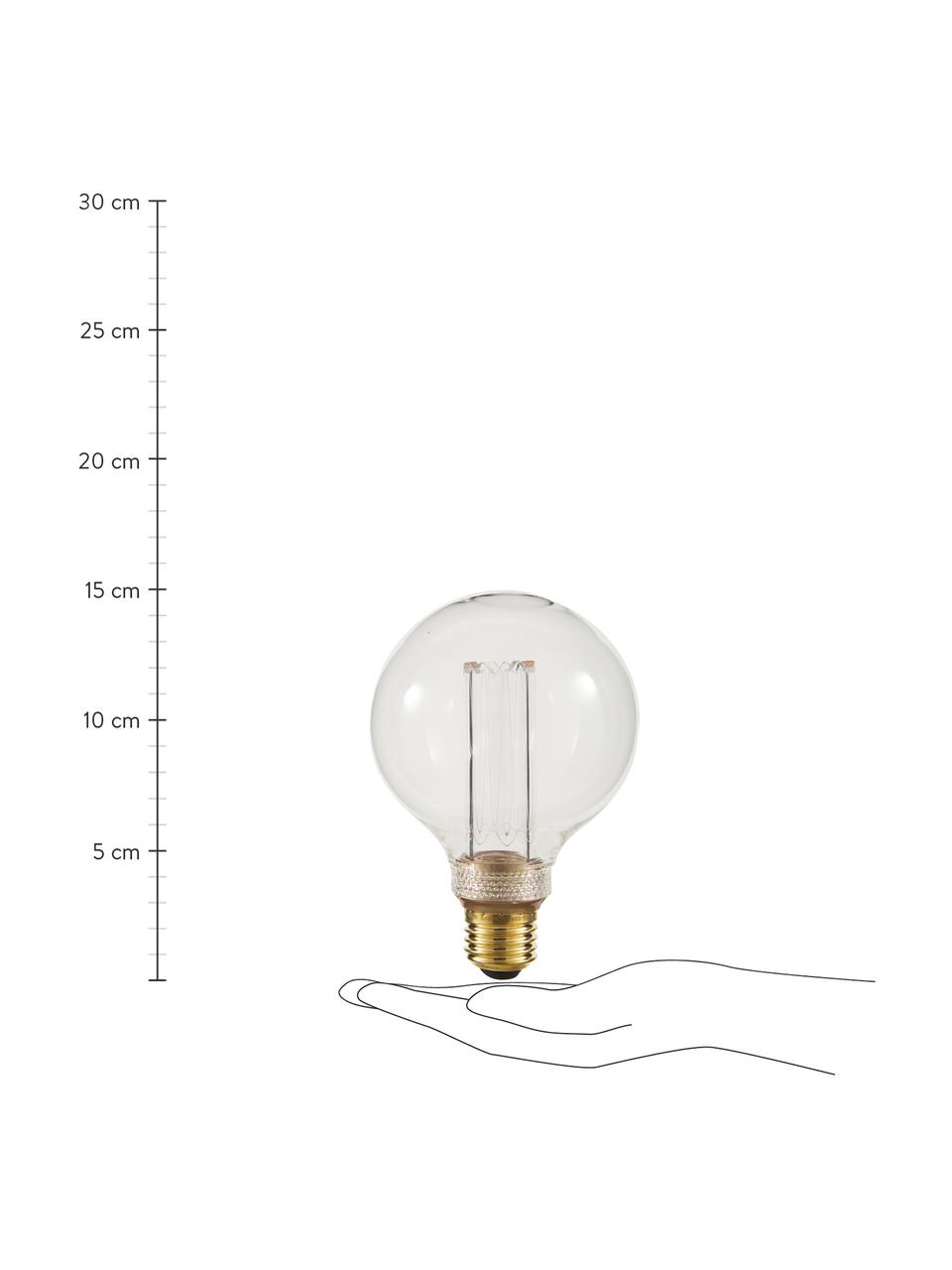 Bombilla grande regulable E27, 2,5W, blanco cálido, 1 ud., Ampolla: vidrio, Casquillo: latón, Ámbar, Ø 10 x Al 15 cm