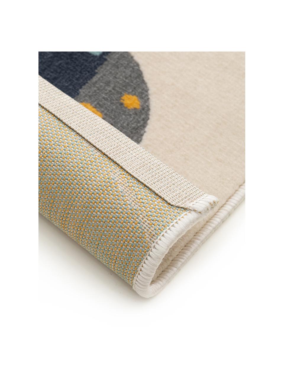 Tappeto per bambini Apollo, 100% polipropilene, Beige chiaro, tonalità blu, multicolore, Larg. 120 x Lung. 170 cm (taglia S)