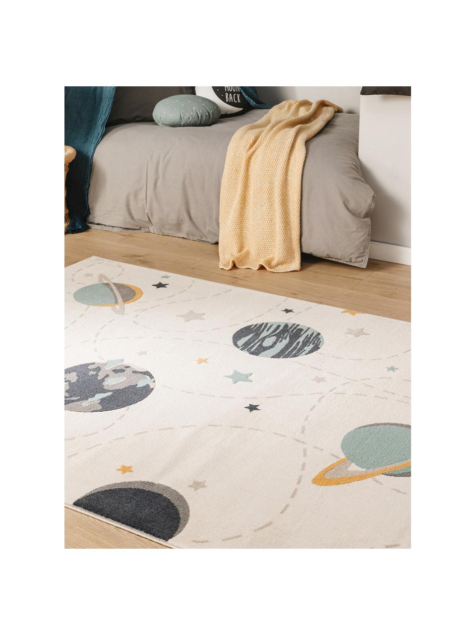 Kinderteppich Apollo, 100 % Polypropylen, Hellbeige, Blautöne, Mehrfarbig, B 120 x L 170 cm (Größe S)