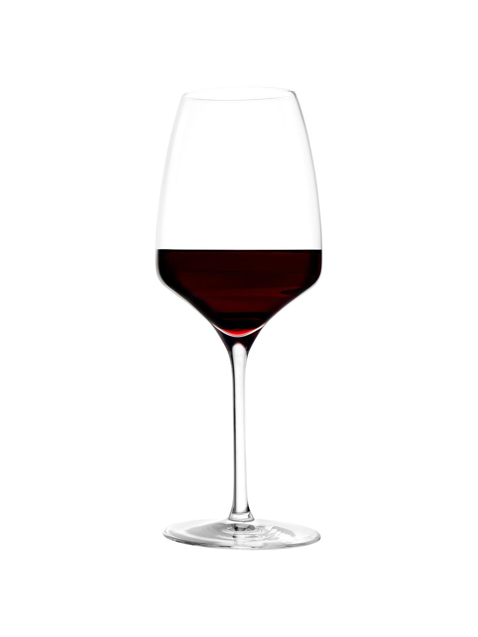 Rode wijnglazen Experience, 6 stuks, Kristalglas, Transparant, Ø 8 x H 23 cm, 450 ml