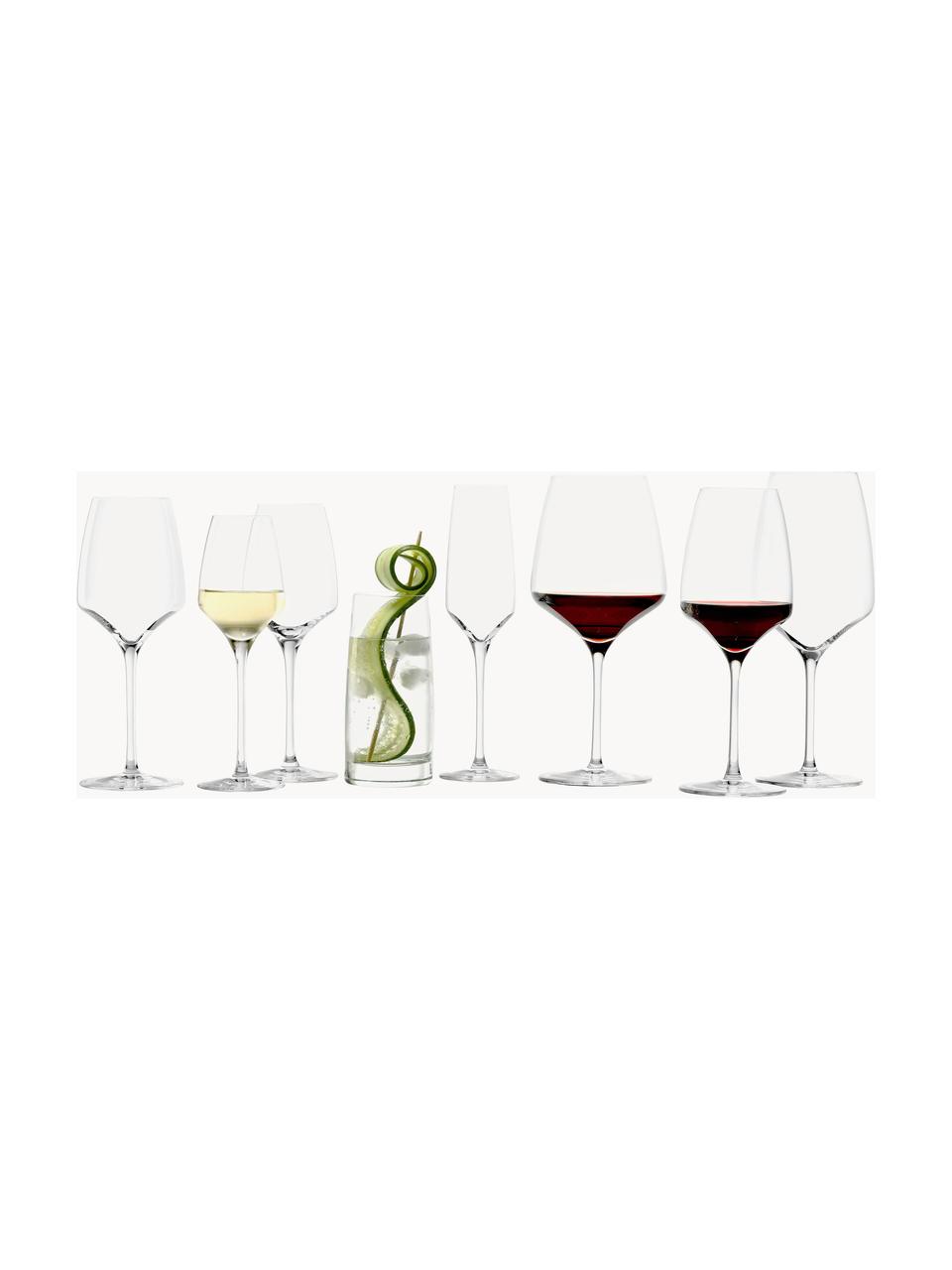 Copas de vino tinto de cristal Experience, 6 uds., Cristal, Transparente, Ø 8 x Al 23 cm, 450 ml