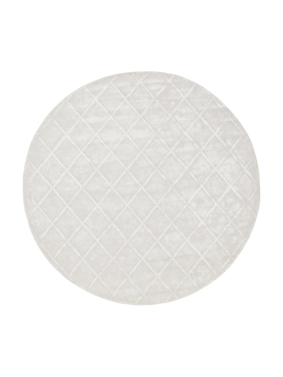 Okrągły dywan z wiskozy Shiny, Srebrnoszary, Ø 250 cm (Rozmiar XL)
