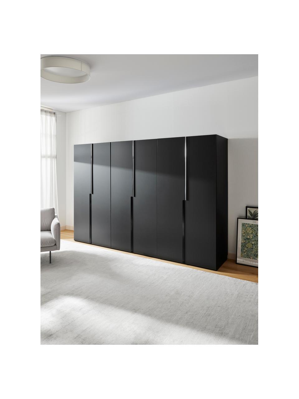 Armoire modulaire à portes battantes Leon, larg. 300 cm, plusieurs variantes, Noir, Basic Interior, larg. 300 x haut. 200 cm