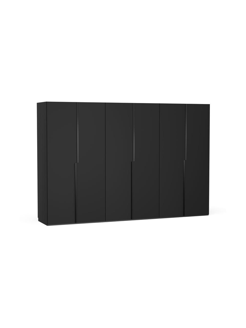 Modulárna šatníková skriňa s otočnými dverami Leon, šírka 300 cm, niekoľko variantov, Čierna, Classic, Š 300 x V 236 cm