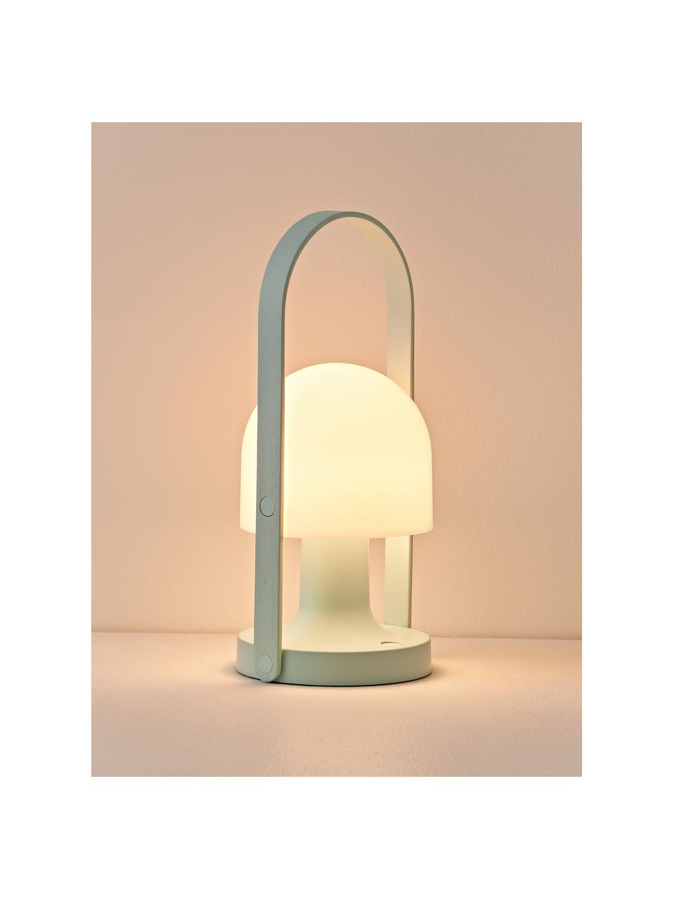 Mobilna lampa stołowa LED z funkcją przyciemniania FollowMe, Biały, turkusowy, Ø 12 x W 29 cm