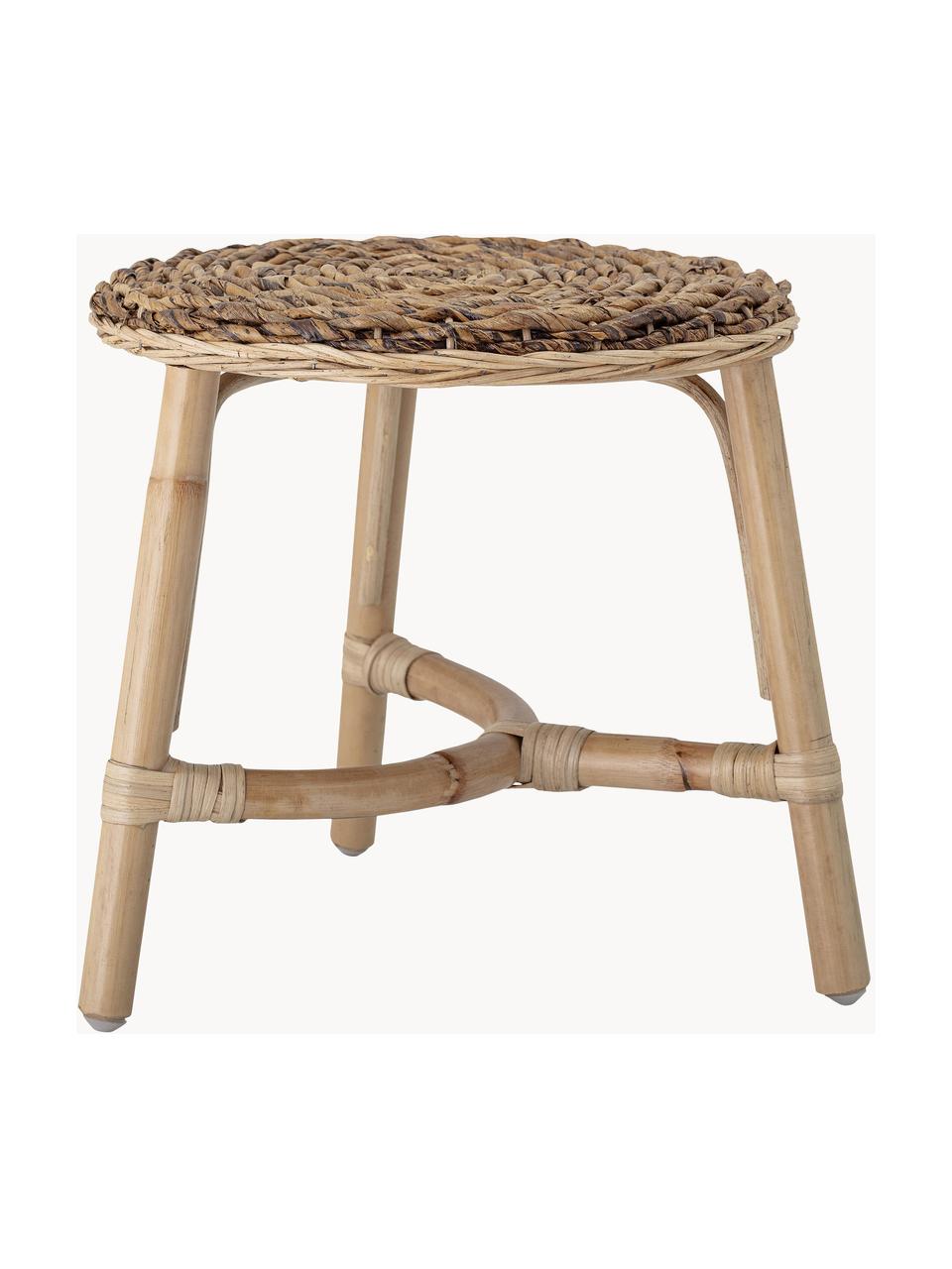 Kinder-Hocker Hubert aus Rattan, Sitzfläche: Bananenpalmenrinde, Gestell: Rattan, Hellbraun, Ø 33 x H 32 cm