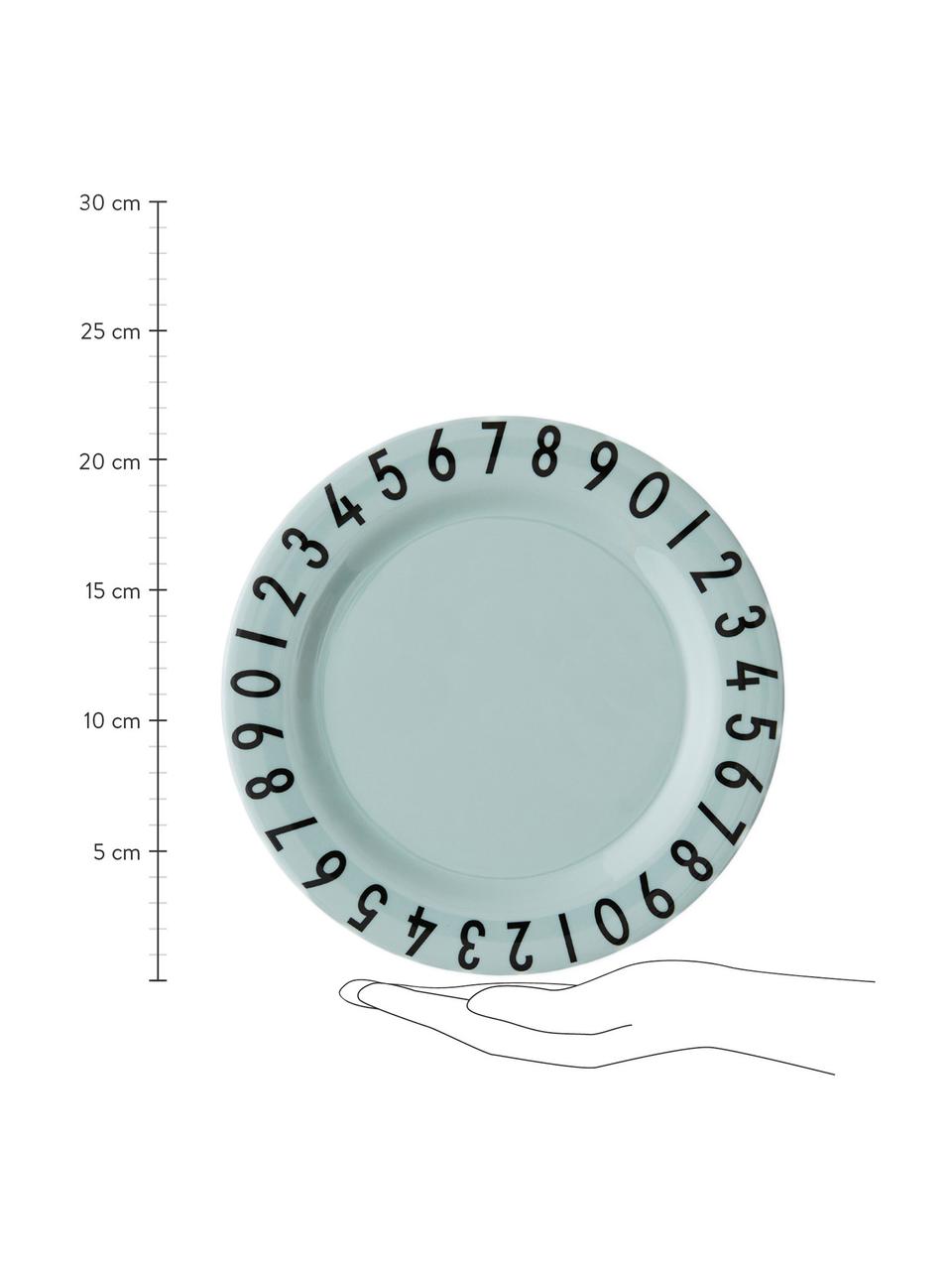 Ensemble de petit-déjeuner Numbers, 2 élém., Écozen, Bleu, noir, larg. 22 x haut. 7 cm