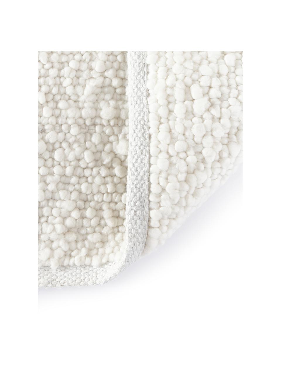 Ručně tkaný koberec Leah, 88 % polyester, 12 % juta, s certifikátem GRS, Bílá, Š 80 cm, D 150 cm (velikost XS)