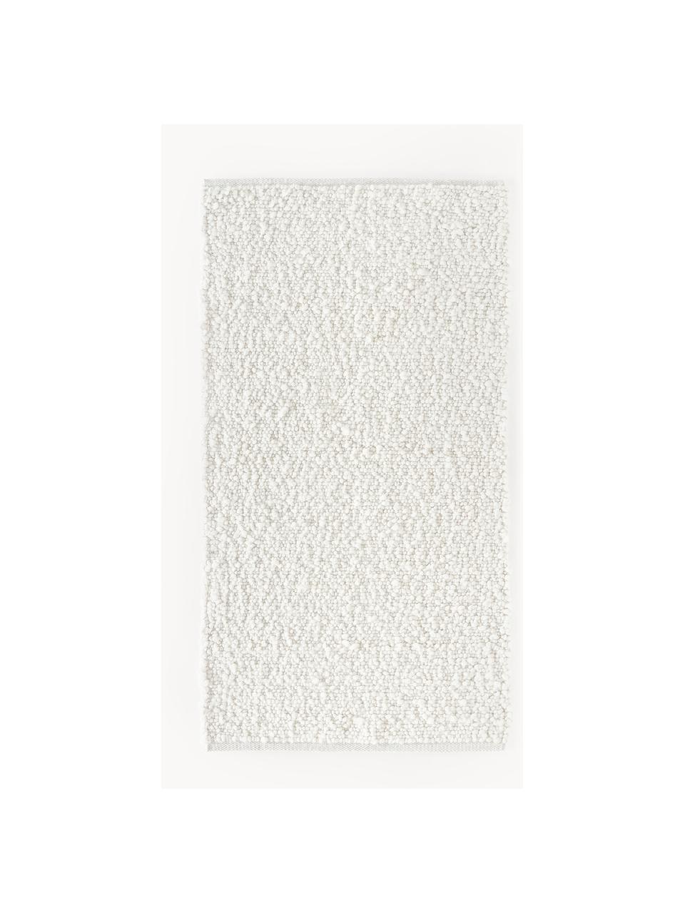 Tapis tissé main Leah, 88 % polyester, 12 % jute, certifié GRS, Blanc, larg. 80 x long. 150 cm (taille XS)