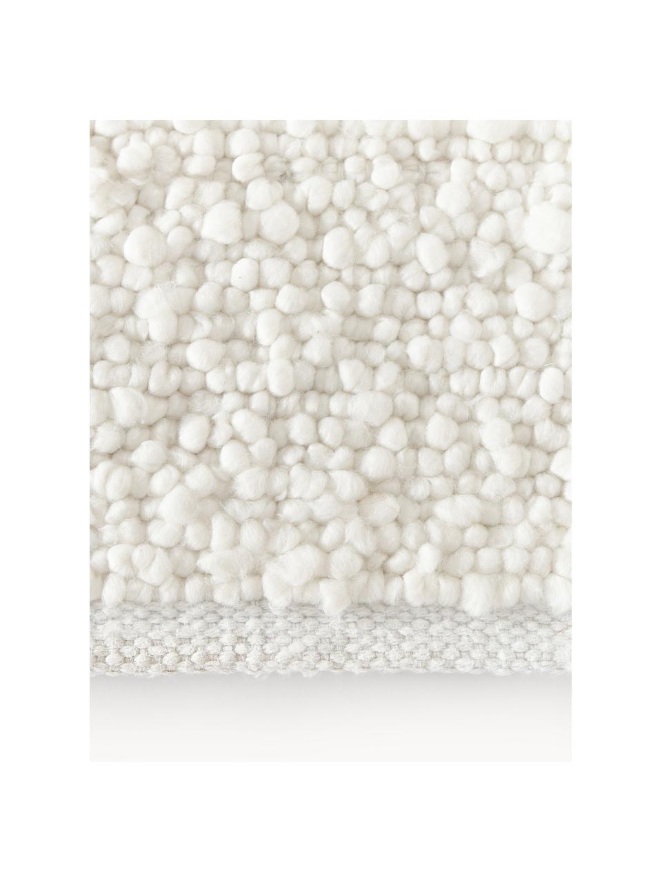 Tapis tissé main Leah, 88 % polyester, 12 % jute, certifié GRS, Blanc, larg. 80 x long. 150 cm (taille XS)