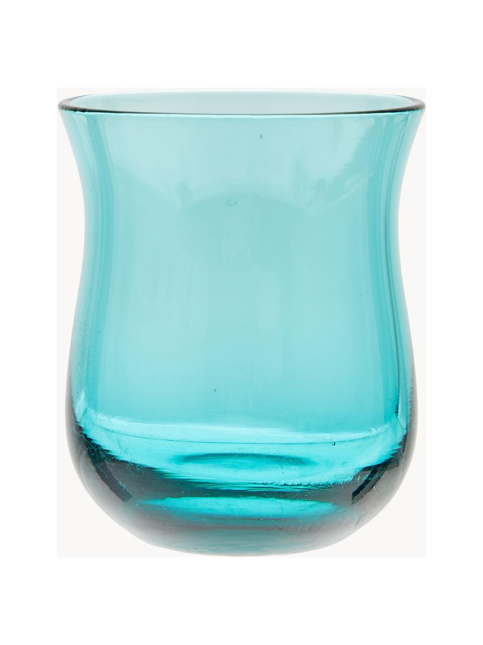 Mondgeblazen Borrelglaasjes Diseguale in verschillende kleuren en vormen, set van 6, Mondgeblazen glas, Meerkleurig, transparant, Ø 6 x H 6 cm, 90 ml