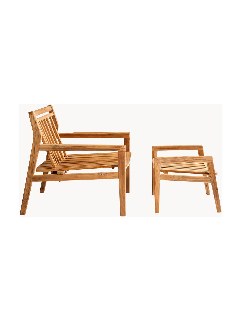 Garten-Loungesessel Sammen aus Teakholz, Teakholz, FSC-zertifiziert, Teakholz, B 75 x T 74  cm