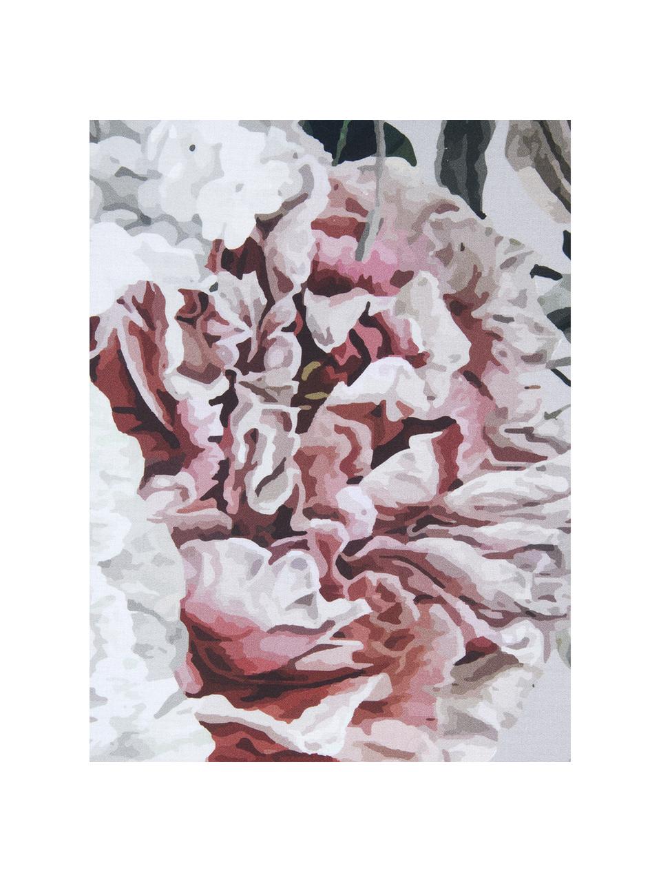 Baumwollsatin-Kissenbezug Blossom, Webart: Satin Fadendichte 210 TC,, Grau, 45 x 110 cm