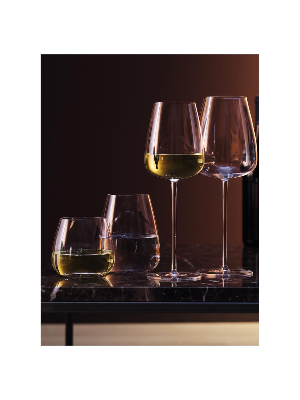 Filigrane mundgeblasene Weissweingläser Wine Culture, 2 Stück, Glas, Transparent, Ø 9 x H 26 cm, 490 ml