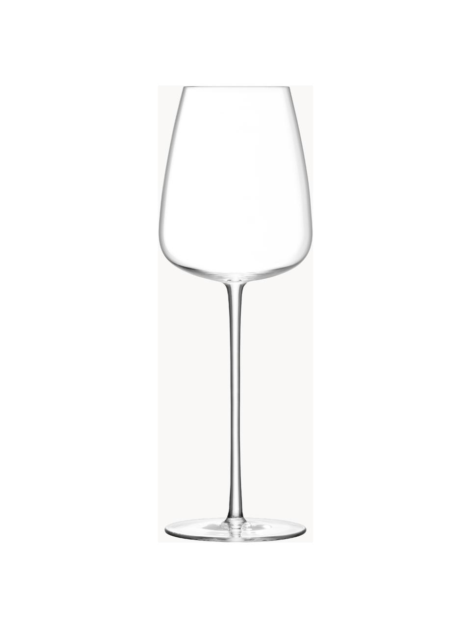 Mondgeblazen witte wijnglazen Wine Culture, 2 stuks, Glas, Transparant, Ø 9 x H 26 cm, 490 ml