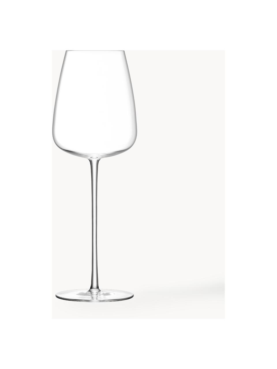 Filigrane mundgeblasene Weißweingläser Wine Culture, 2 Stück, Glas, Transparent, Ø 9 x H 26 cm, 490 ml