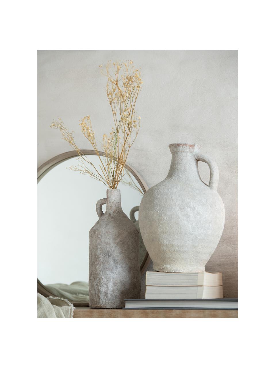 Vaso in ceramica color bianco crema Rustic, Ceramica, Bianco crema, Ø 21 x Alt. 30 cm