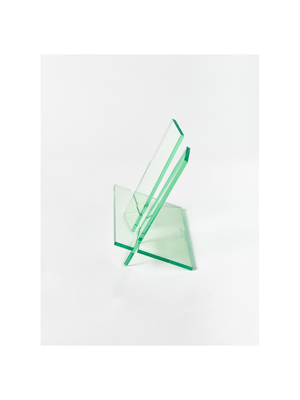 Support de lecture Crystal, 27 x 25 cm, Verre acrylique, Vert clair, transparent, larg. 27 x haut. 25 cm