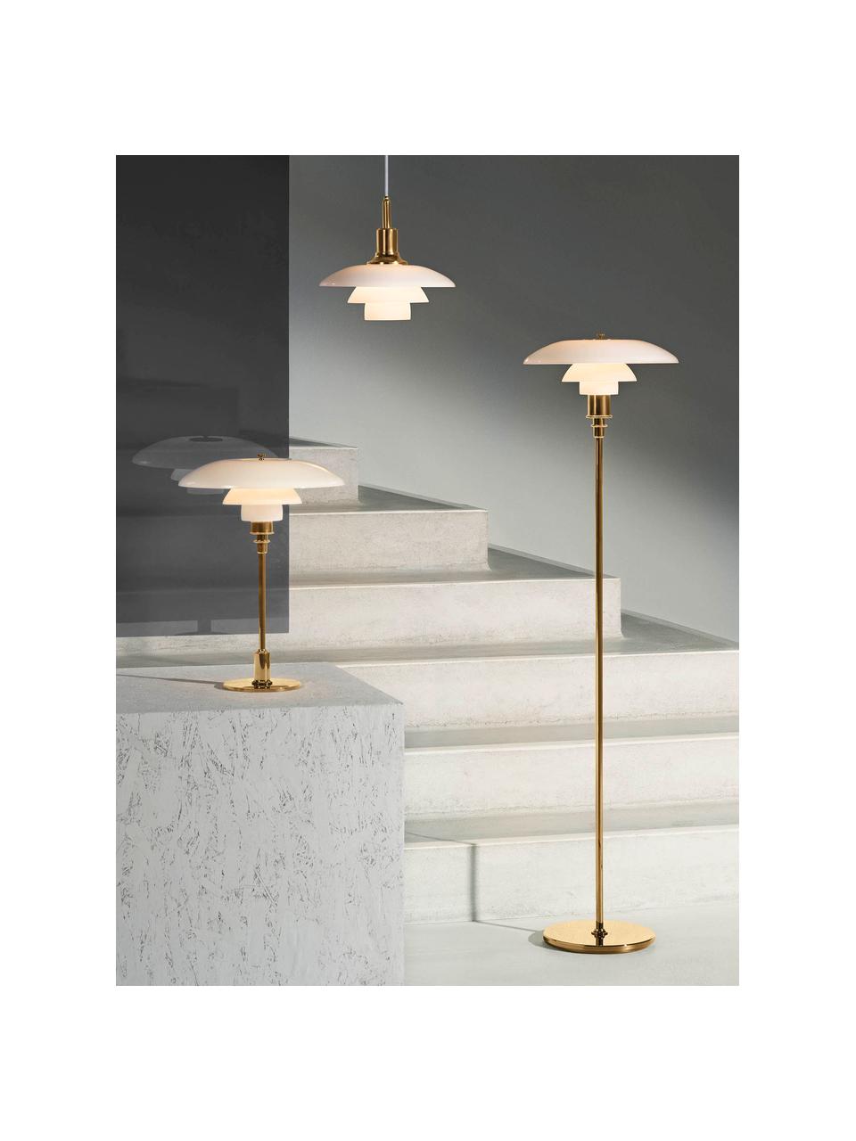 Veľká stolová lampa PH 3½-2½, Odtiene zlatej, biela, Ø 33 x V 47 cm