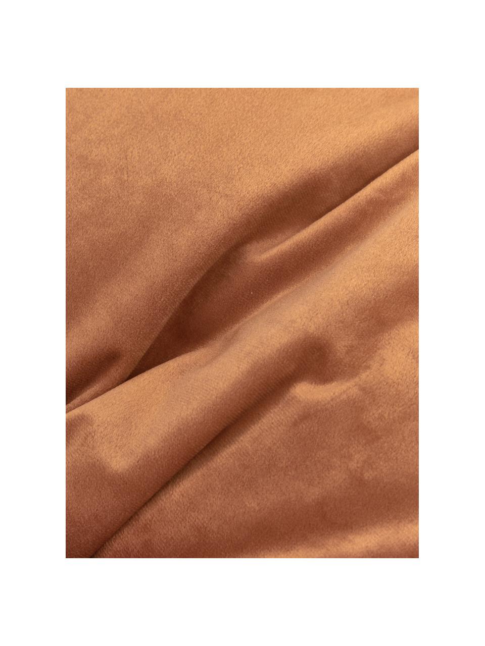 Kissen Fringes mit glänzenden Fransen, mit Inlett, Orange, 45 x 45 cm