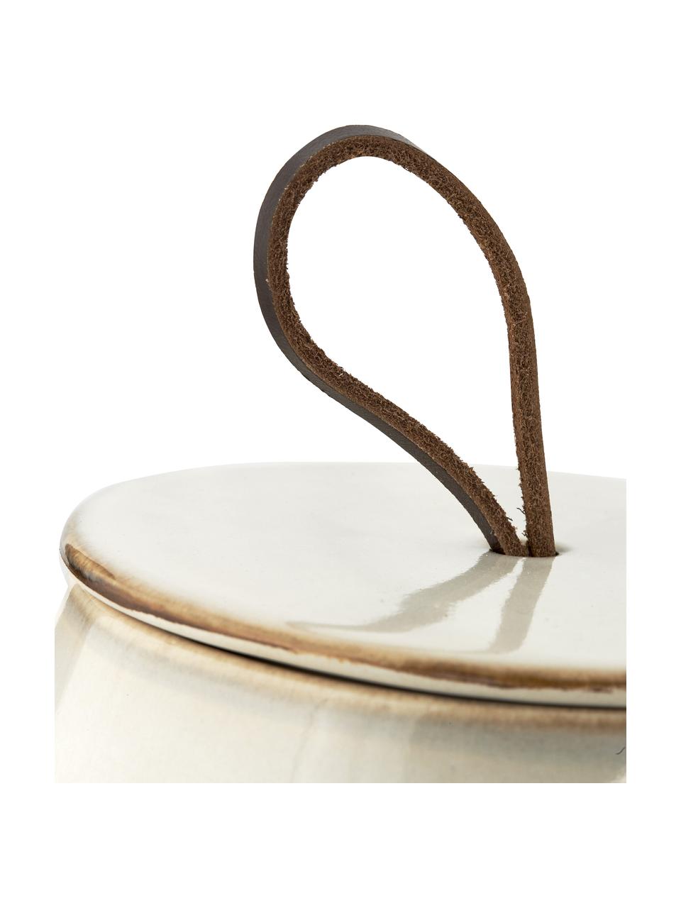 Pojemnik do przechowywania Amera, Kamionka, Beżowy, Ø 12 x W 16 cm