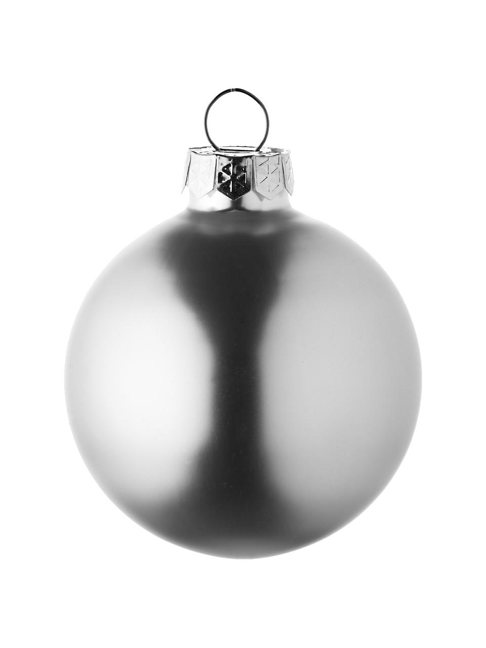 Boule de Noël Evergreen Ø 6 cm, 10 élém., Couleur argentée, Ø 6 cm