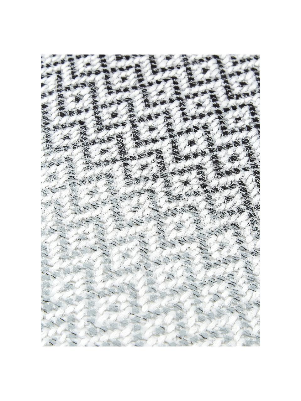 Katoenen bedsprei Dia met grafisch patroon, 100% katoen, Zwart, wit, B 180 x L 235 cm (voor bedden tot 140 x 200)