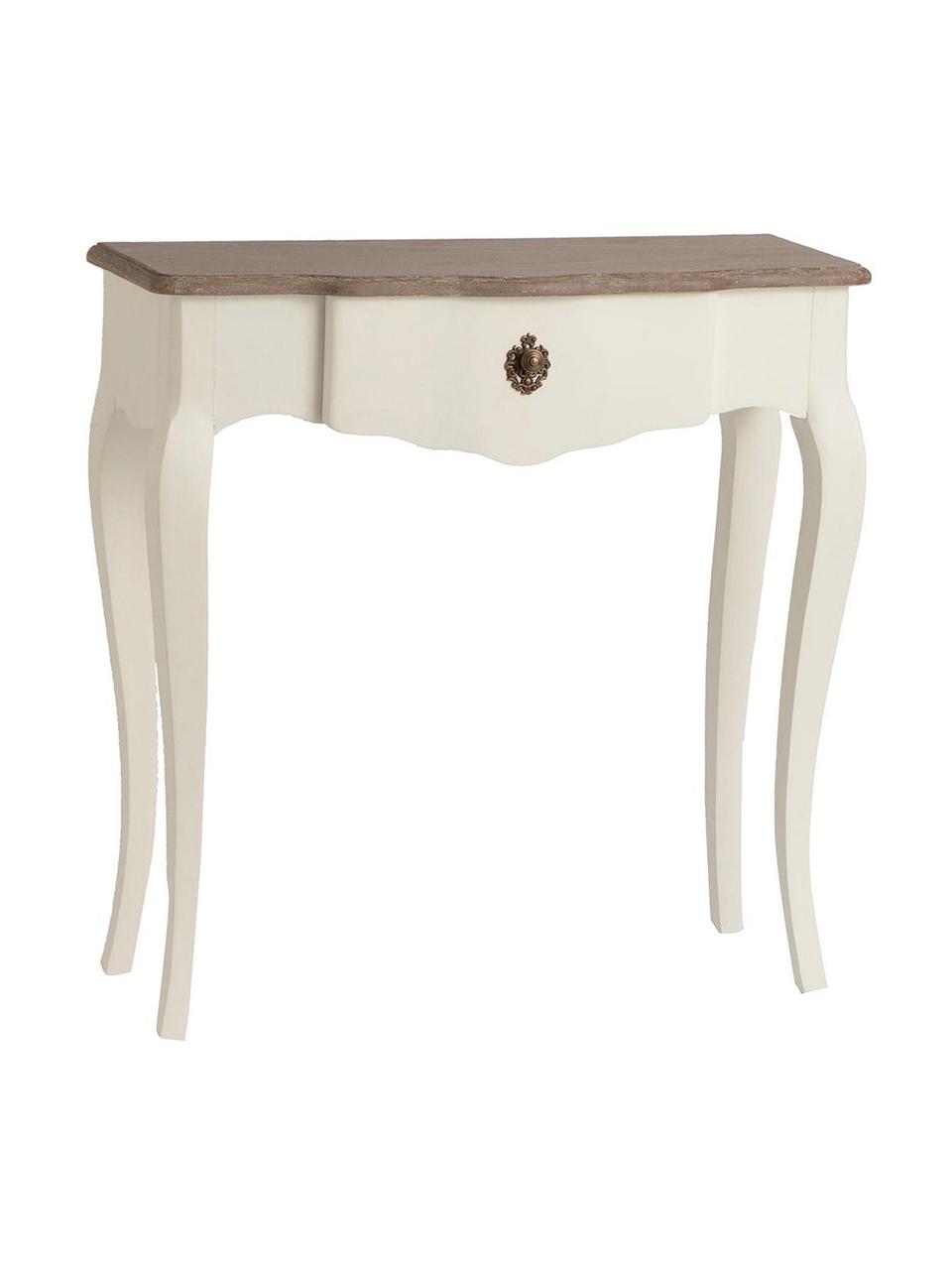 Consola Celestine, Tablero de fibras de densidad media (MDF), Beige, marrón, An 80 x F 30 cm