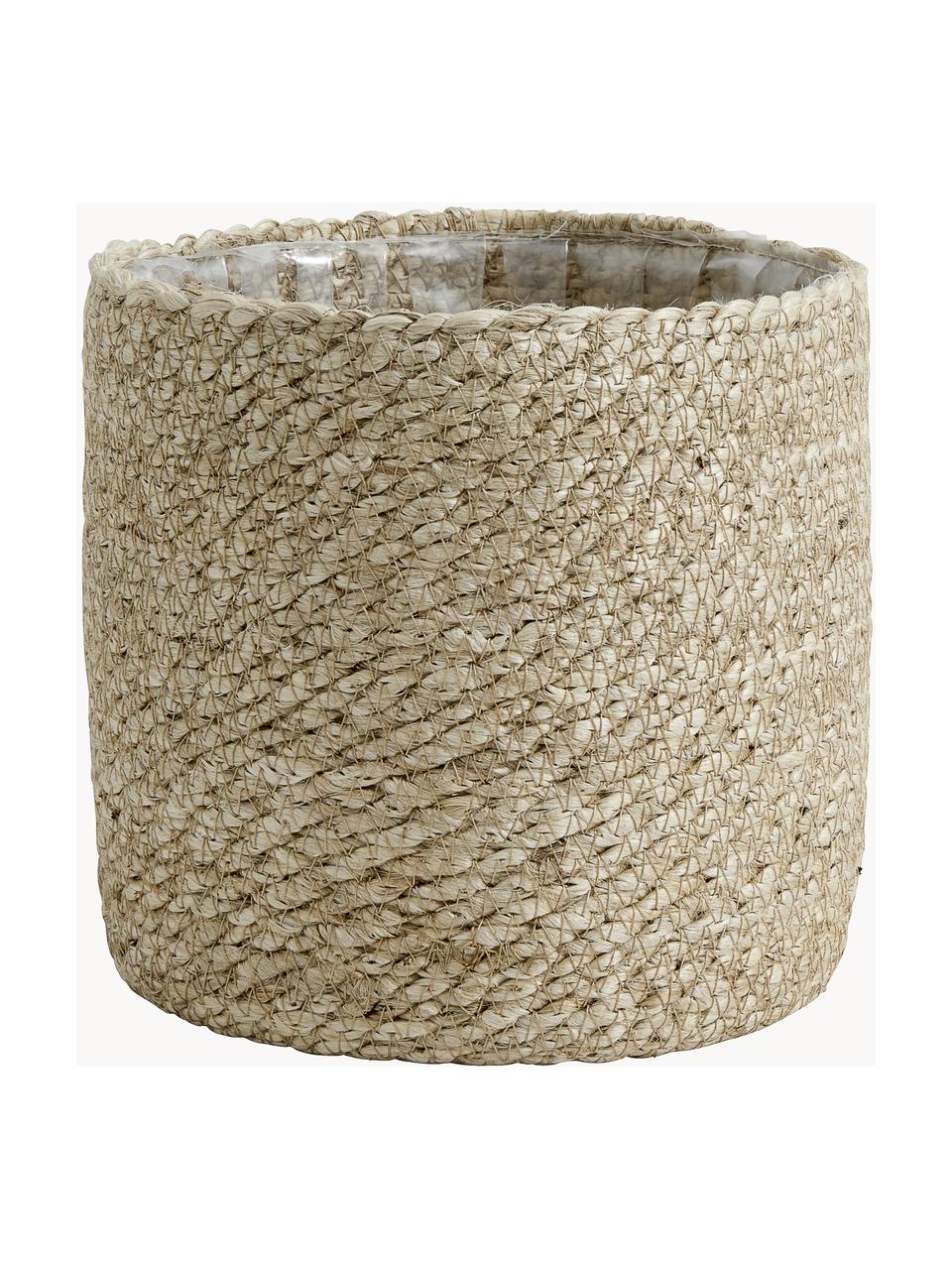 Plantenpot Julie van jute, Jute, Lichtbeige, Ø 18 x H 18 cm