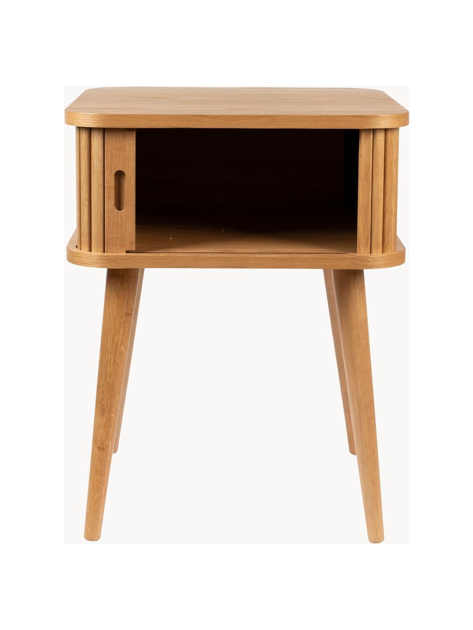 Dřevěný noční stolek Barbier, Světlé dubové dřevo, Š 45 cm, V 59 cm