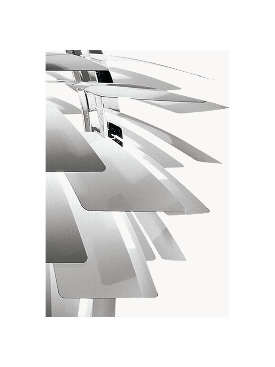 Lámpara de techo PH Artichoke, 58 cm, Pantalla: acero cepillado, Estructura: acero cromado, Cable: cubierto en tela, Plateado, Ø 60 x Al 58 cm